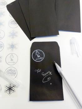 Weihnachtsset Briefumschläge mit Stift + Aufkleber